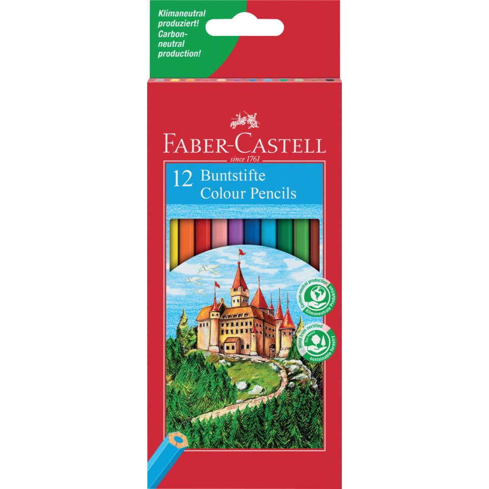 Farbstifte CASTLE - 12 Farben sortiert, Kartonetui