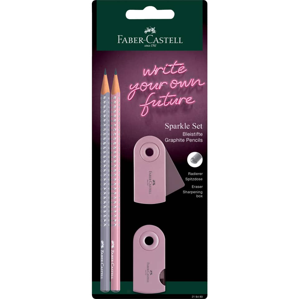 Bleistift-Set SPARKLE - 4-tlg., B, rose shadows, Blisterkarte