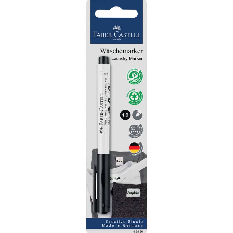 Wäschemarker - 1 mm, schwarz, Blisterkarte