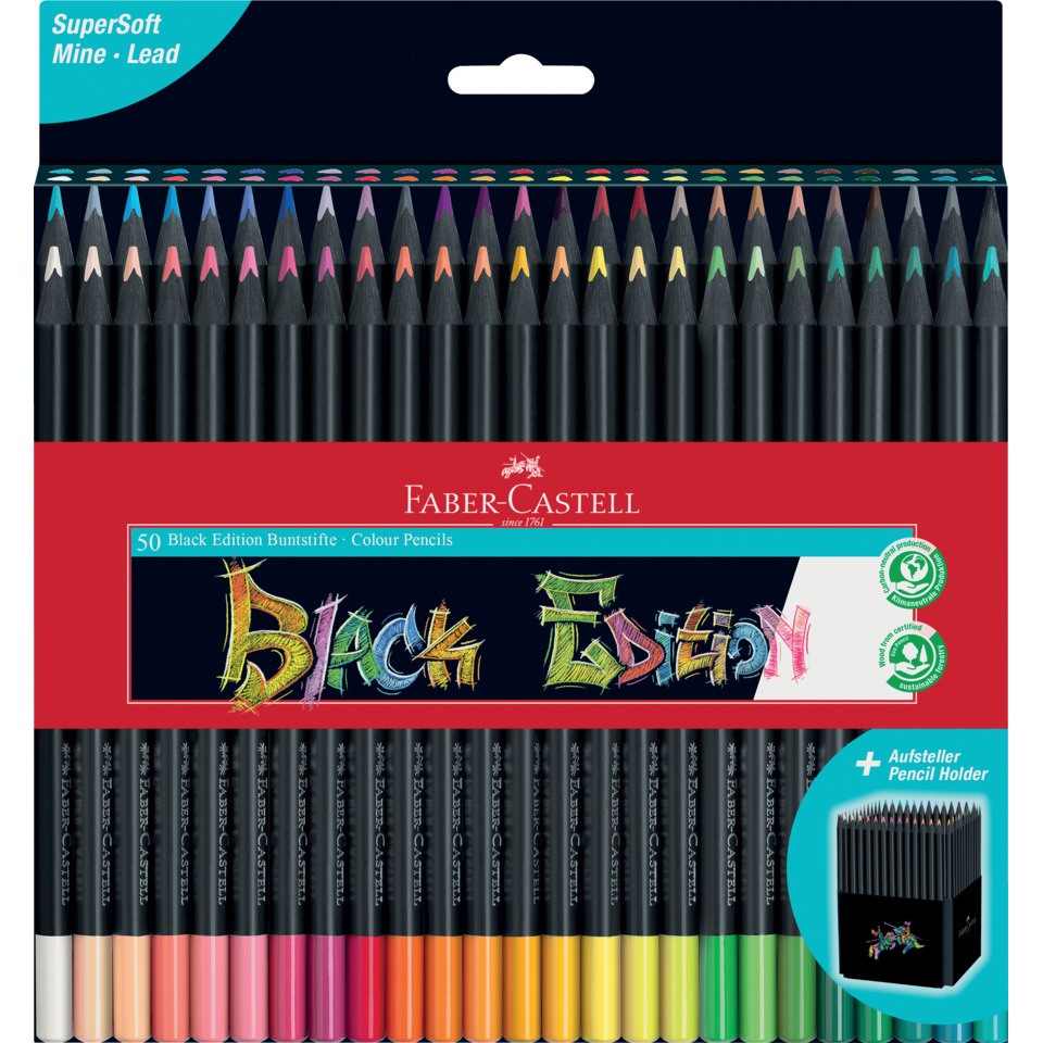 Black Edition Buntstift - 50er Kartonetui