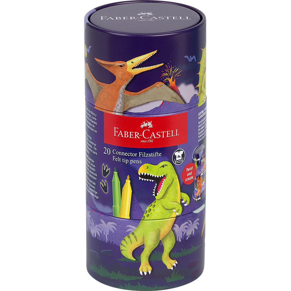 Faserschreiberetui Connector Dino, 20 Stück