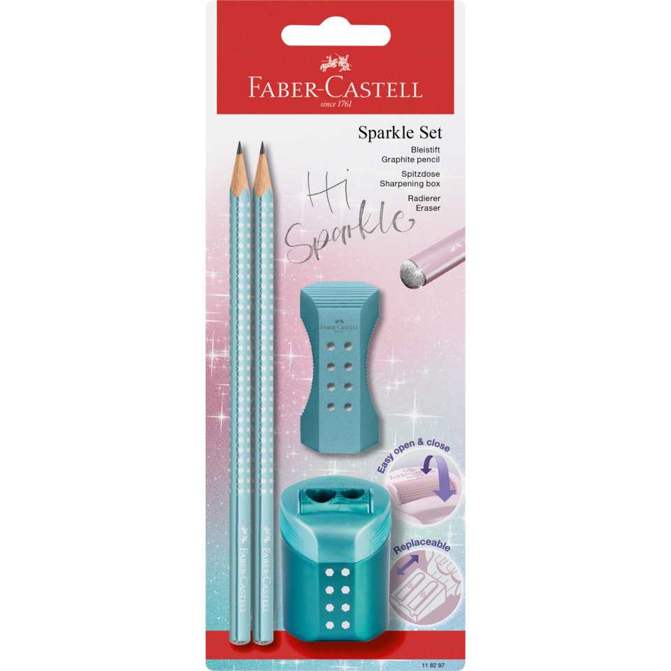 Schreibset Sparkle Cosmic - 4-tlg., ocean metallic