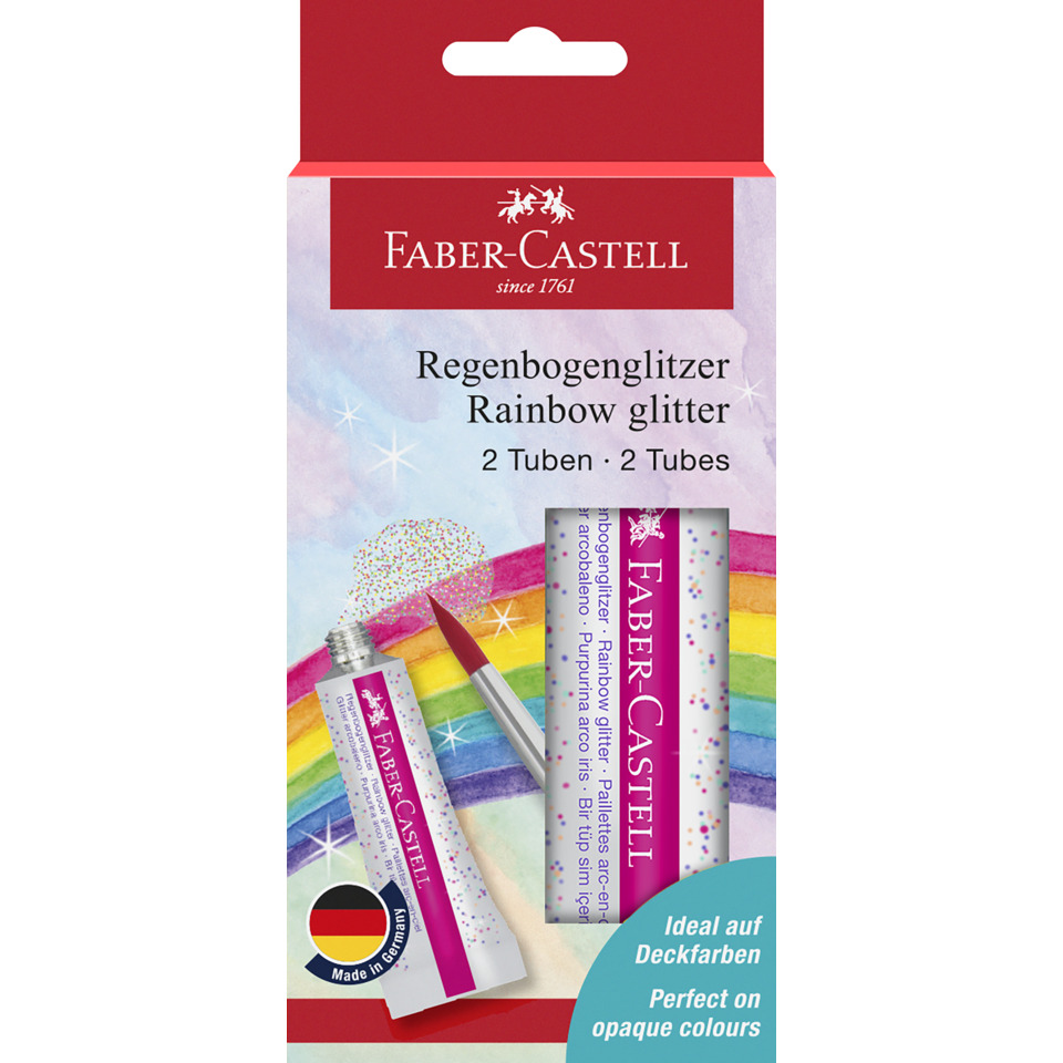 Glitterglue Glitzer 2x12ml Regenbogen