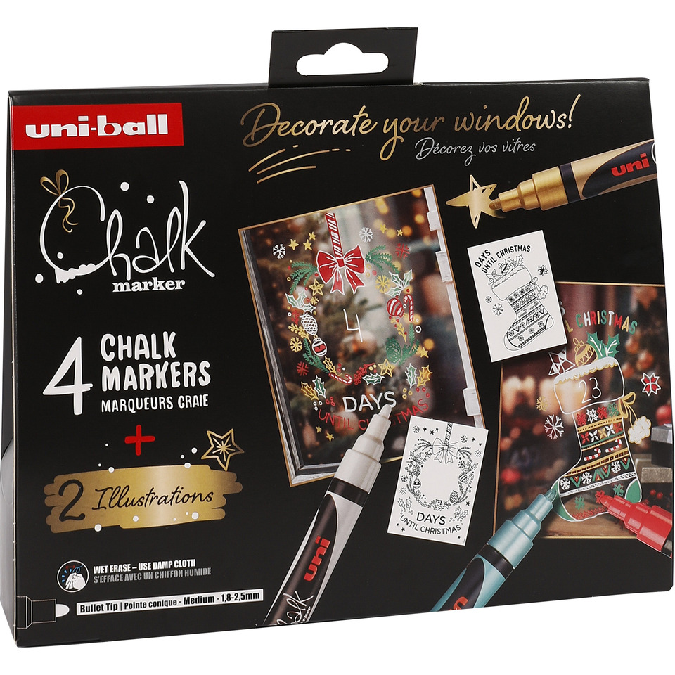 Kreidemarker Uni Chalk sortiert
