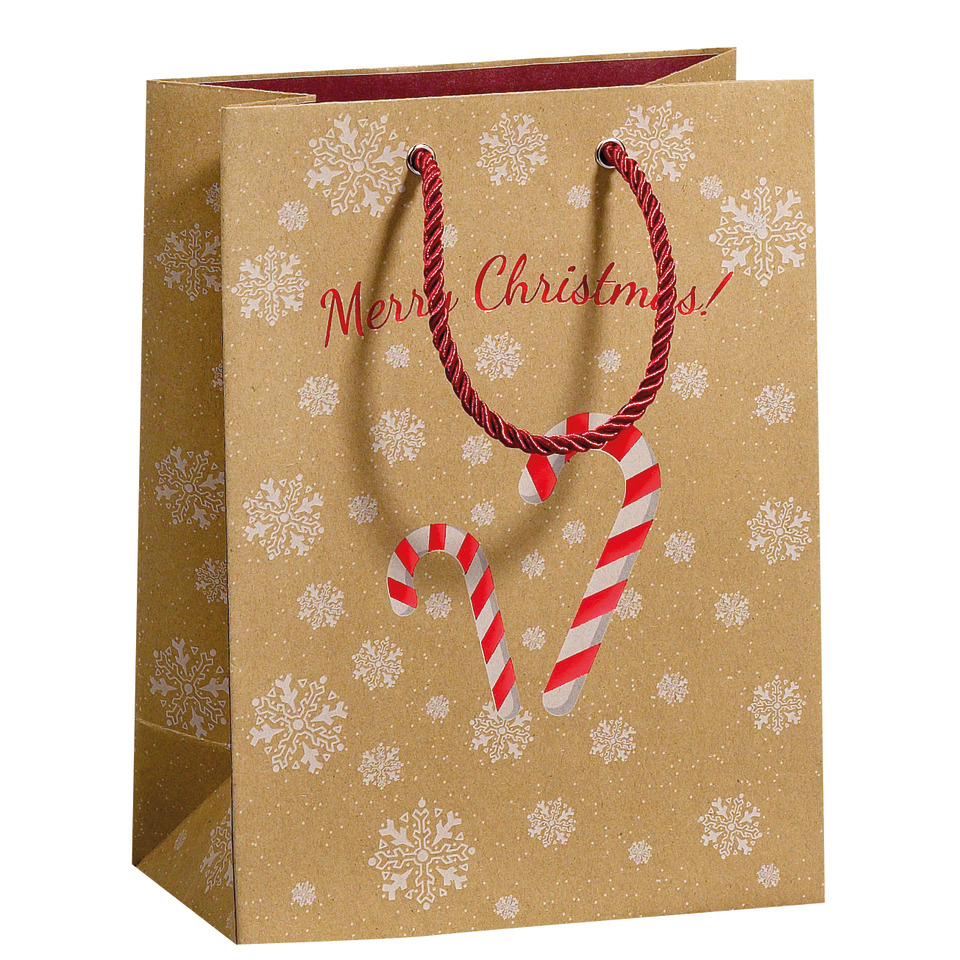 Weihnachts-Geschenktragetasche Candy, 22,5 x 17 x 9,2 cm
