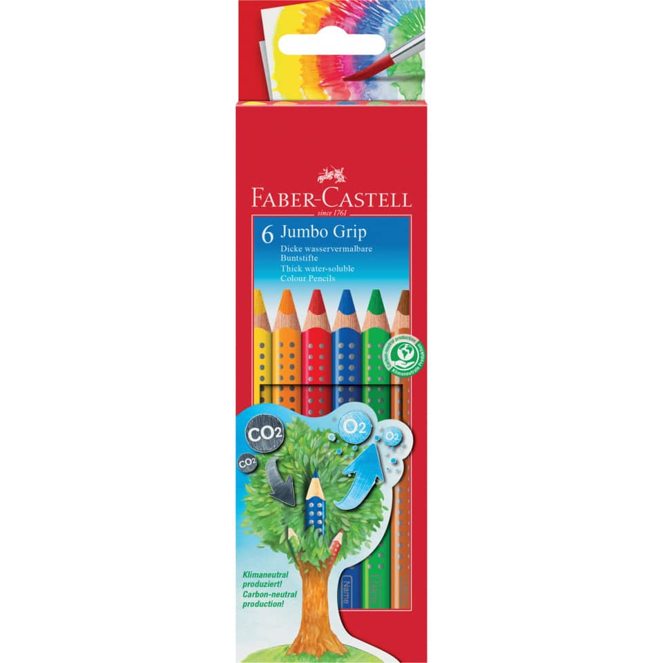 Buntstift Jumbo GRIP - 6 Farben sortiert, Kartonetui