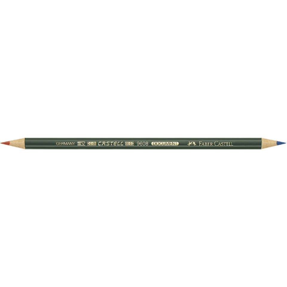 Kopierstift CASTELL® Document, rot/blau, doppelseitig angespitzt.