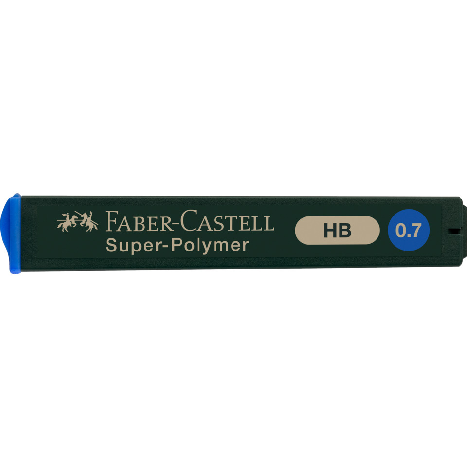 Feinmine SUPER POLYMER - 0,7 mm, HB, schwarz, 12 Minen
