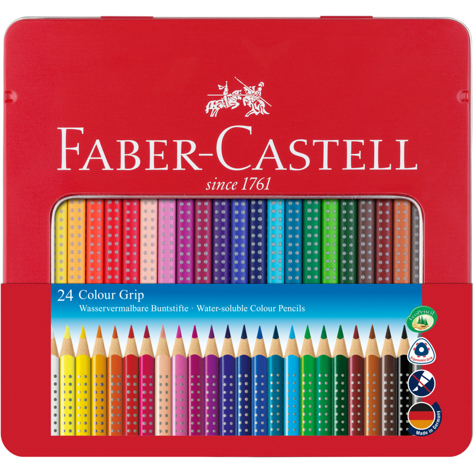Buntstift Colour GRIP - 24 Farben, Metalletui