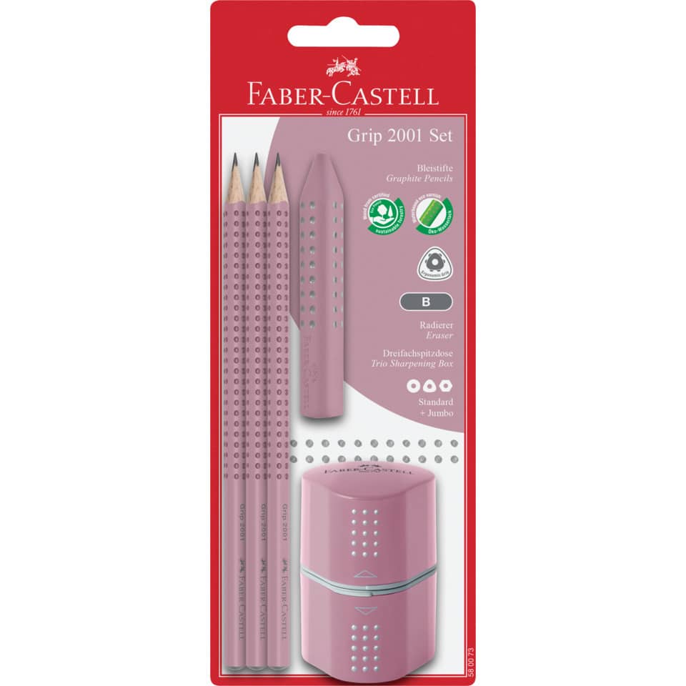 Bleistift-Set Grip 2001 - 5-tlg., B, rose shadows, Blisterkarte