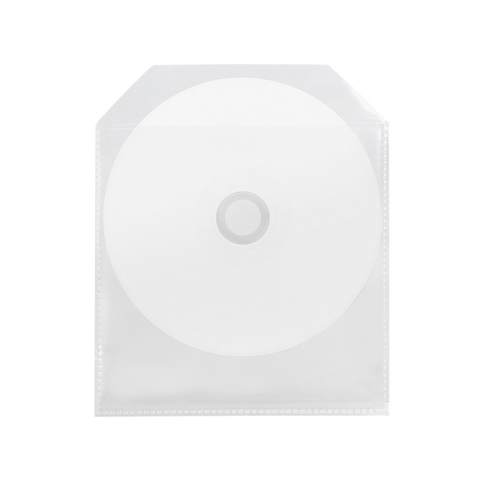 CD/DVD-Hüllen - Ungelocht, transparent, Packung mit 50 Stück