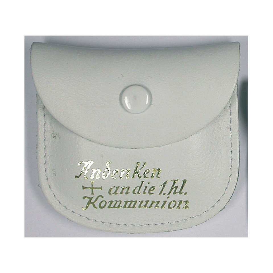 Rosenkranzetui - Leder, 7,5 x 6,5 cm, weiß