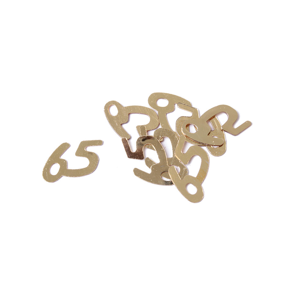 Konfetti Zahl 65 - 10 g, ca. 15 mm, gold