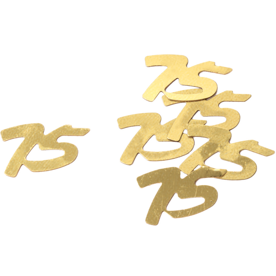 Konfetti Zahl 75 - 10 g, ca. 15 mm, gold