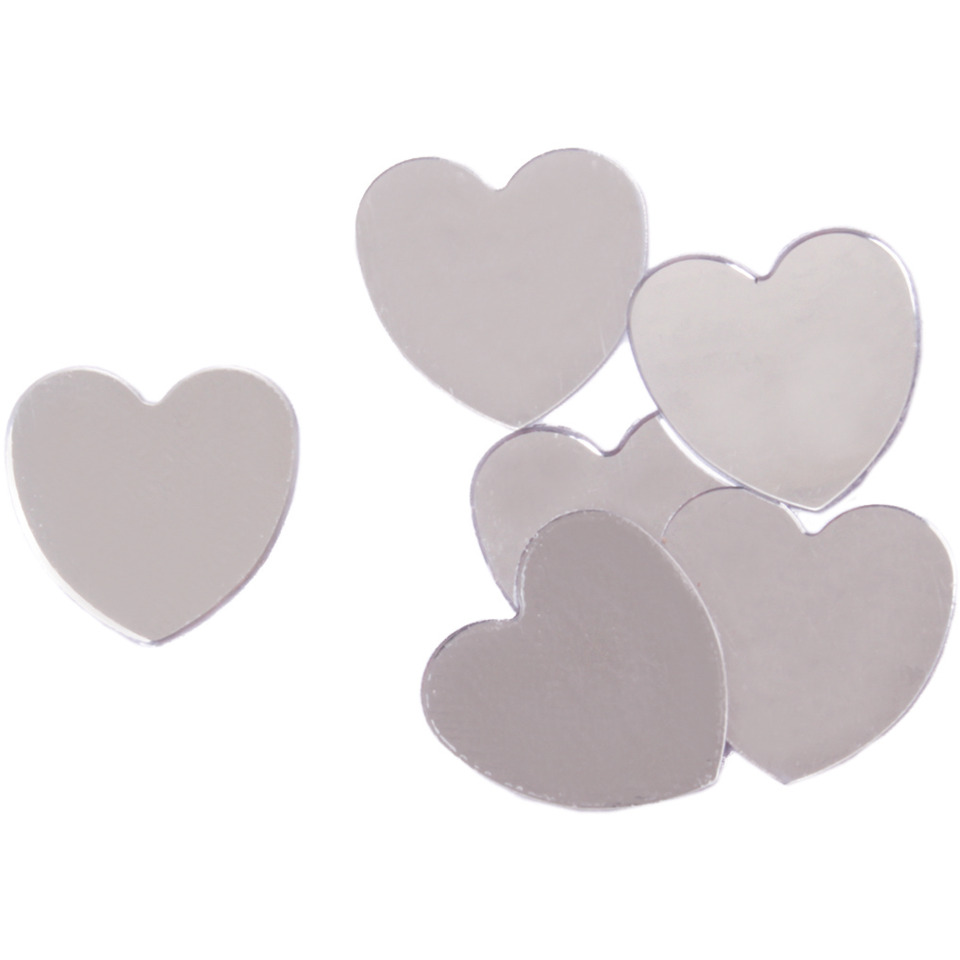 Konfetti Herzen - 10 g, silber