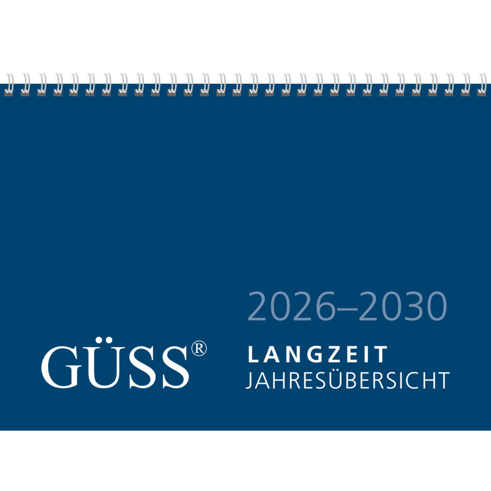 Langzeit-Jahresübersicht - 5 Jahre, 30 x 20 cm, 1 Jahr / 1 Seite