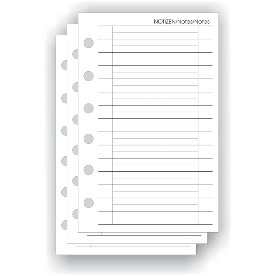 Ersatzeinlage "Notizen" - A7, 50 Blatt
