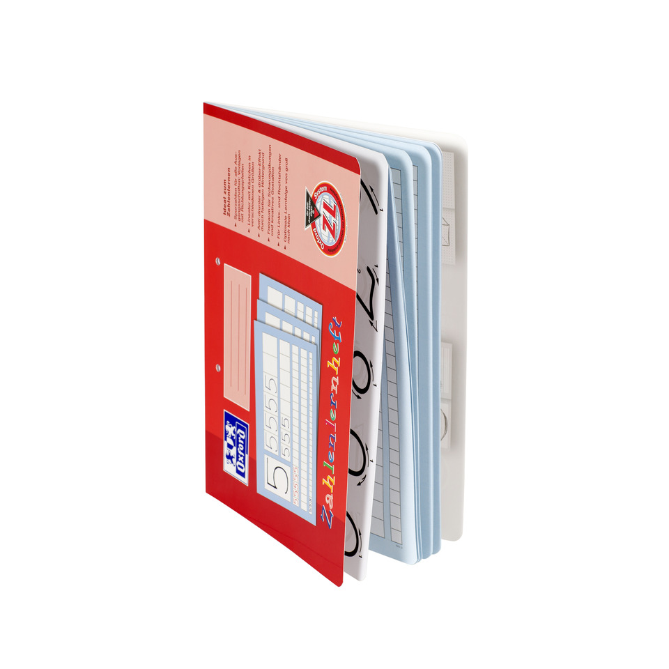 Zahlenlernheft, A4 quer, ZL, 16, robuster, abwischbarer Deckel
