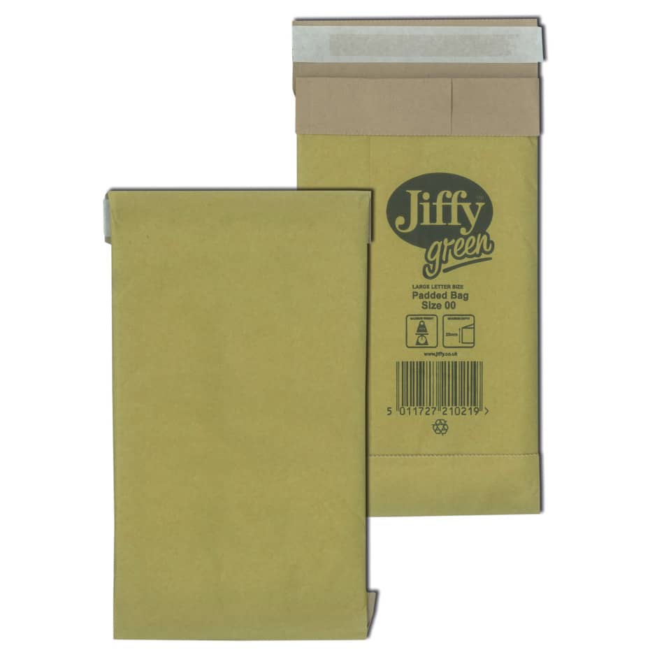 Papierpolstertasche Größe 00 - 120 x 229mm, braun