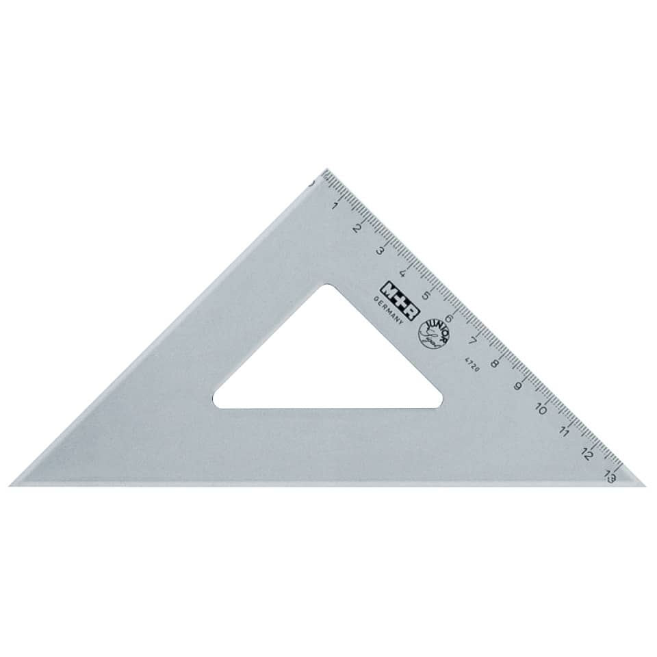 Winkel Recht 45° 20cm rauchfarbig