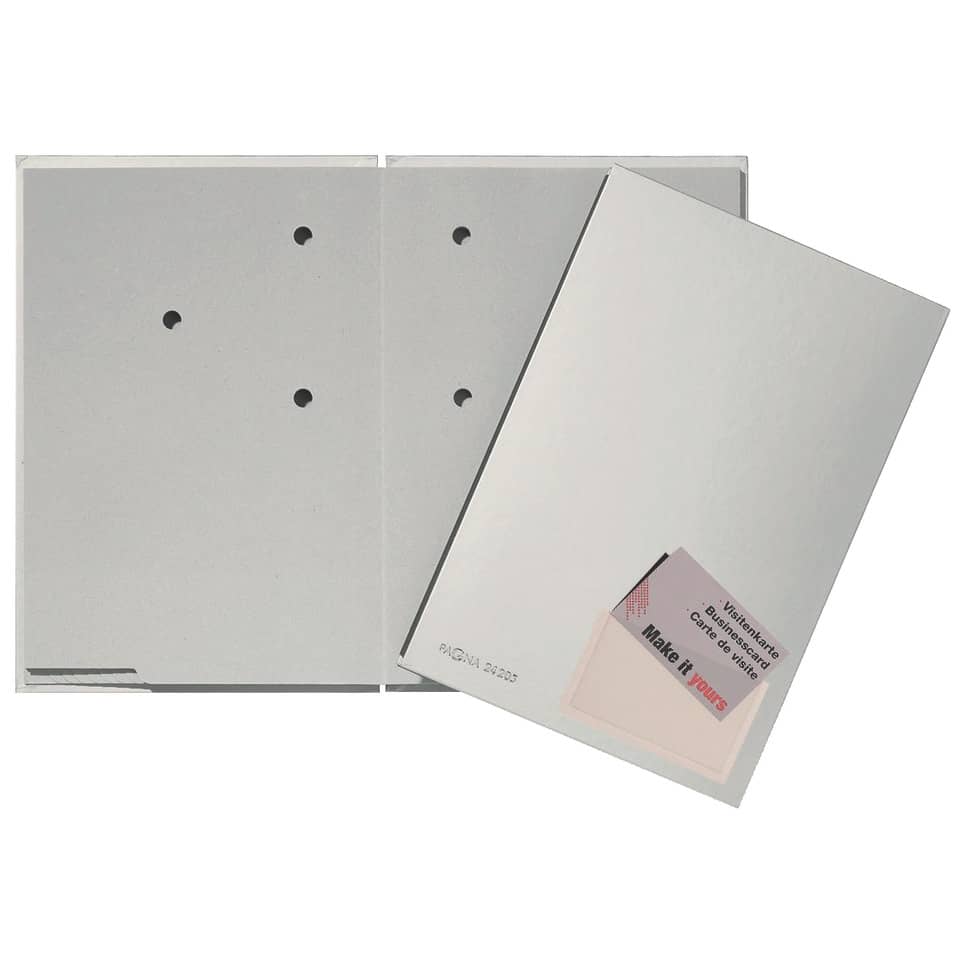 Unterschriftsmappe Color - 20 Fächer, PP kaschiert, silber