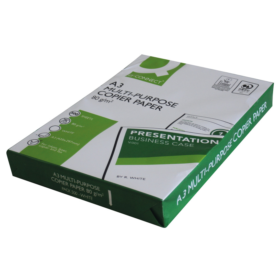 Kopierpapier, A3, 80g/m², 500 Blatt, weiß