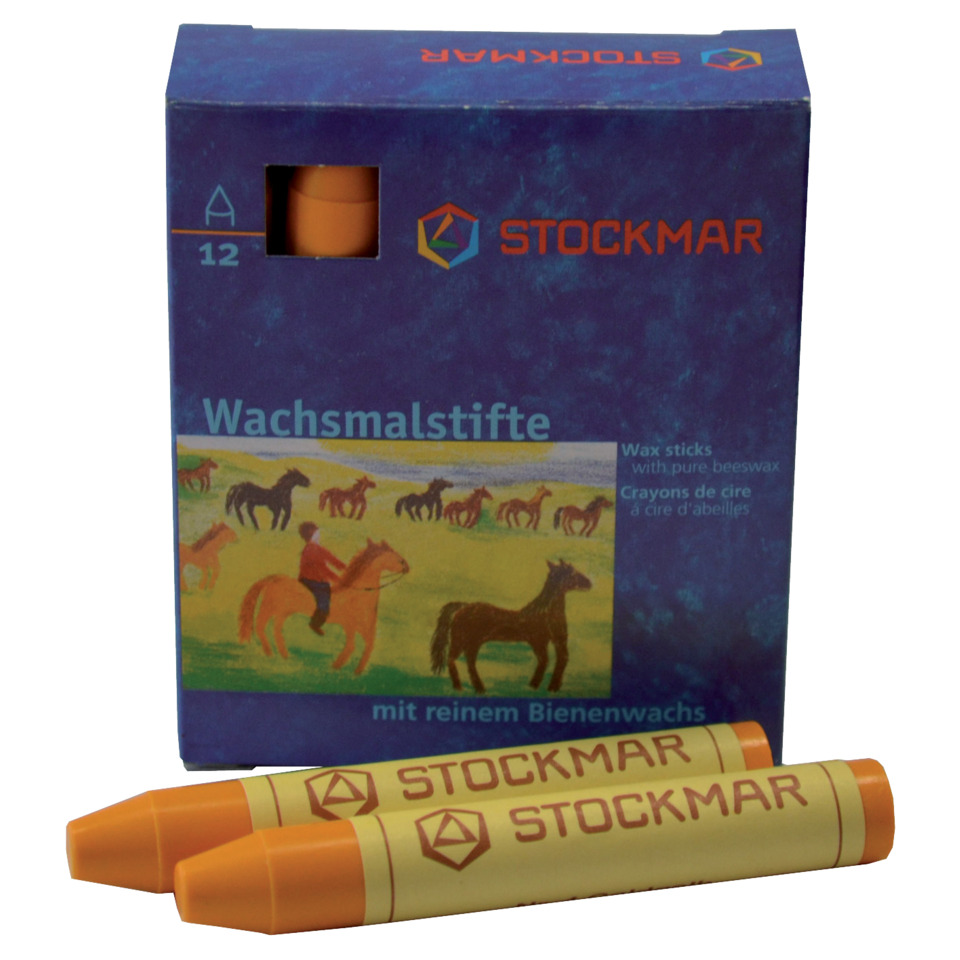 Wachsmalstifte - goldgelb - 12 Stifte