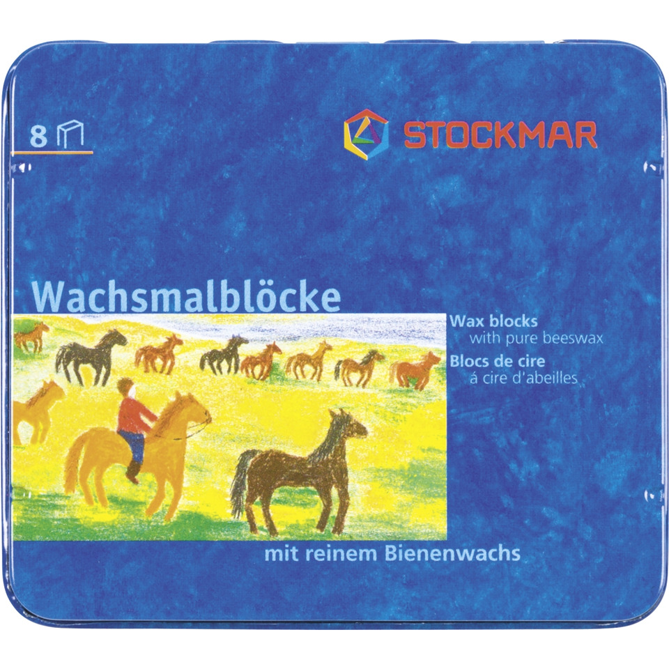 Wachsmalblöcke - 8 Farben Standardsortiment