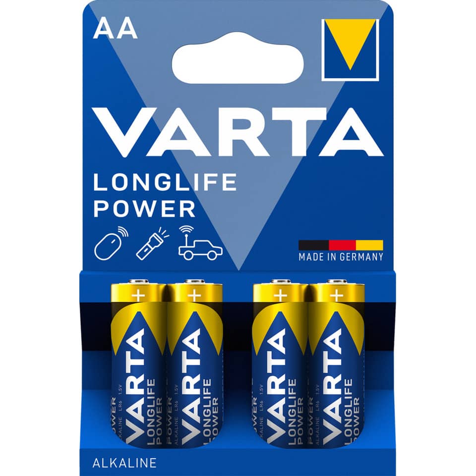 Batterie Alkali-Mangan Longlife Power, LR6/AA/Mignon, 4 Stück