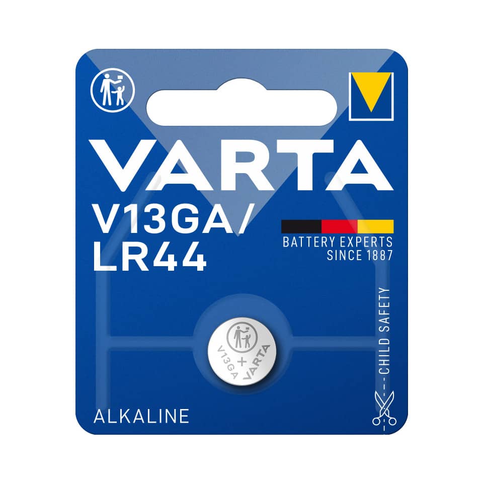 Knopfzellen-Batterie Alkali-Mangan LR44/V13GA, 1 Stück