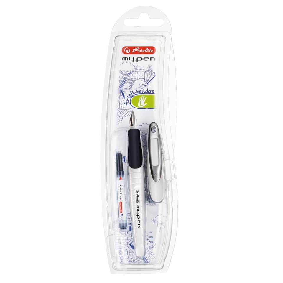 Füllhalter my.pen - L-Feder, weiß/schwarz