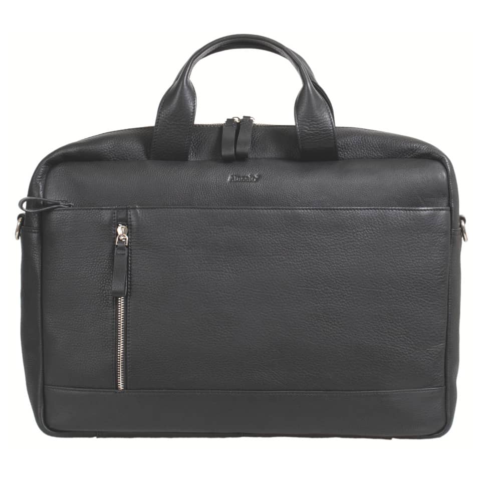 Laptoptasche TIBER Leder schwarz