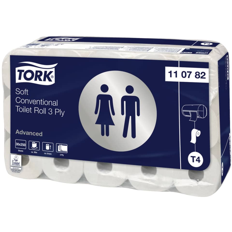 Toilettenpapier -3-lagig, extra weich, weiß, 30 Rollen x 30 m