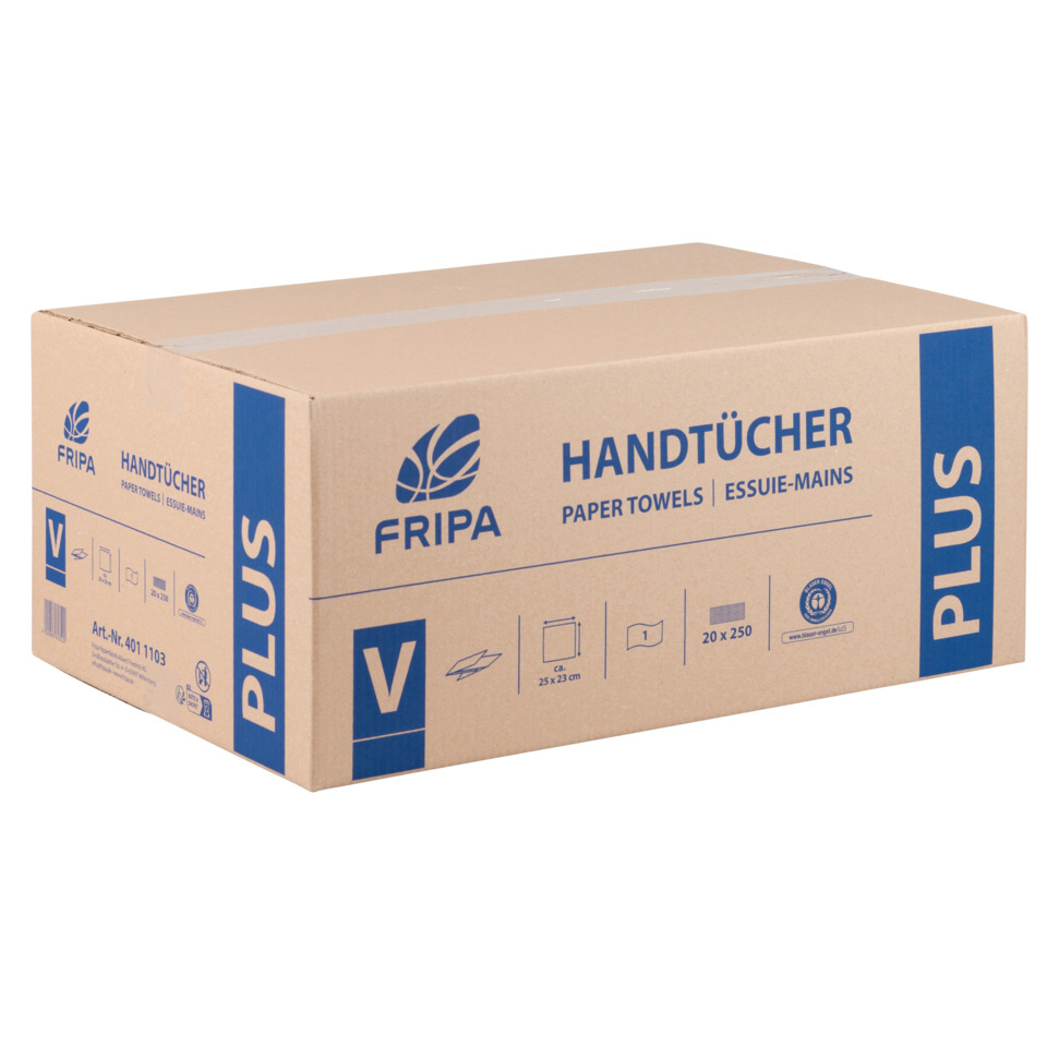 Handtücher Plus - Zick-Zack-Falzung, 1-lagig, recycling, 20 x 250 Blatt