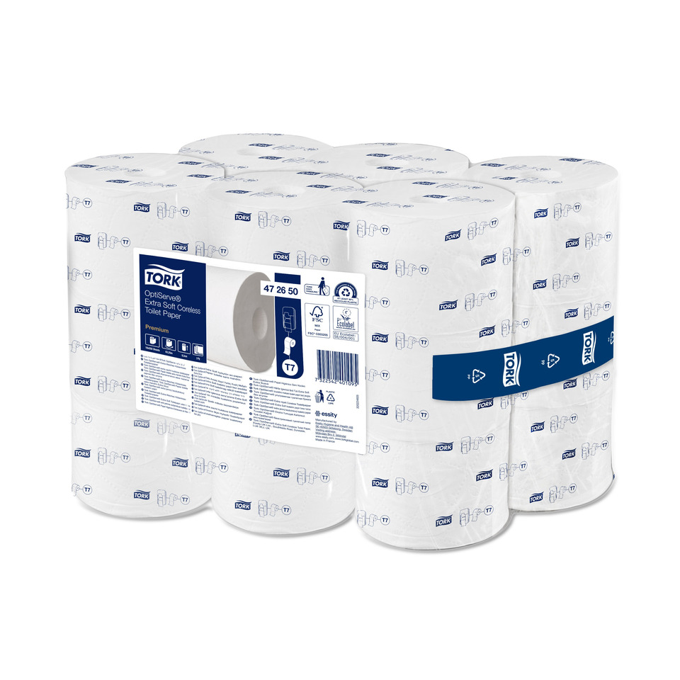 Toilettenpapier 3-lagig 18 Rollen weiß   Sys. T7 Premium