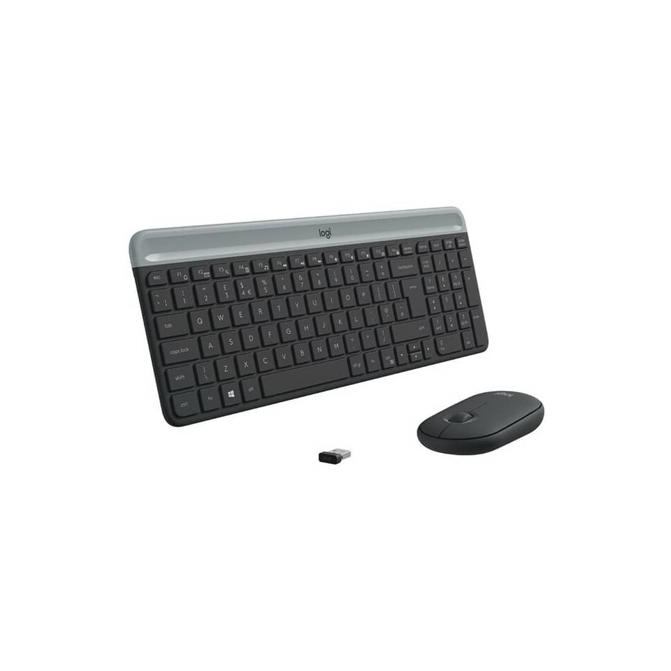 Tastatur + Maus MK470 Slim - kabellos grafit