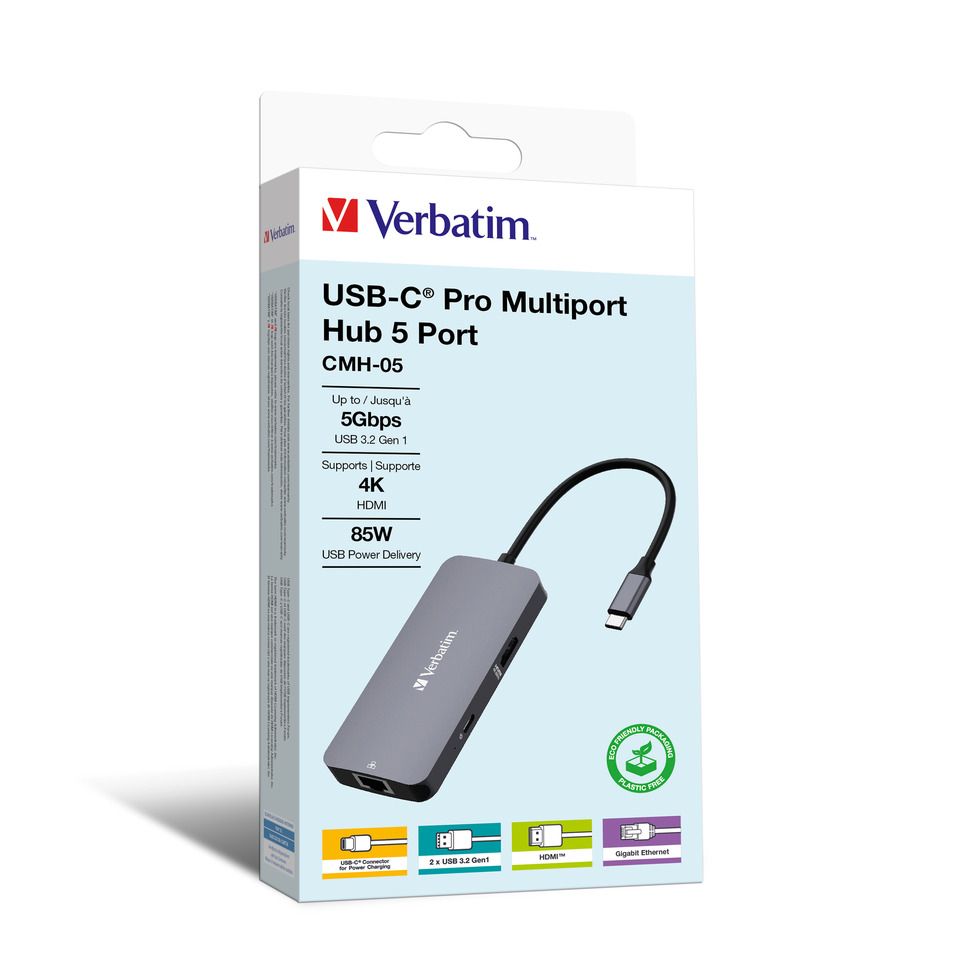 Multiport-Hub CMH-05, 5 Port, USB-C Pro , grau/schwarz
