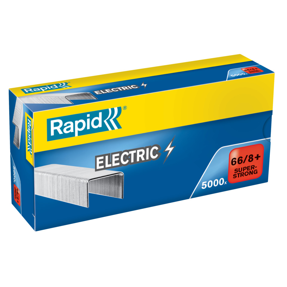 Heftklammern 66/8mm+ Super Strong, verzinkt, elektrisches Heftgerät 100E, 105E und 106E. Inhalt: 5000 Stück.