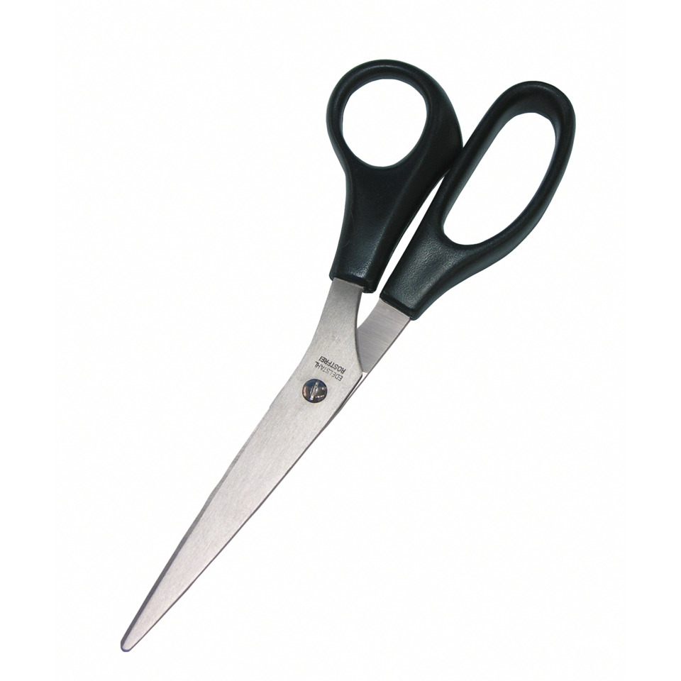 Universalschere Edelstahl  - 8 Zoll / 21 cm, schwarzer Kunststoffgriff