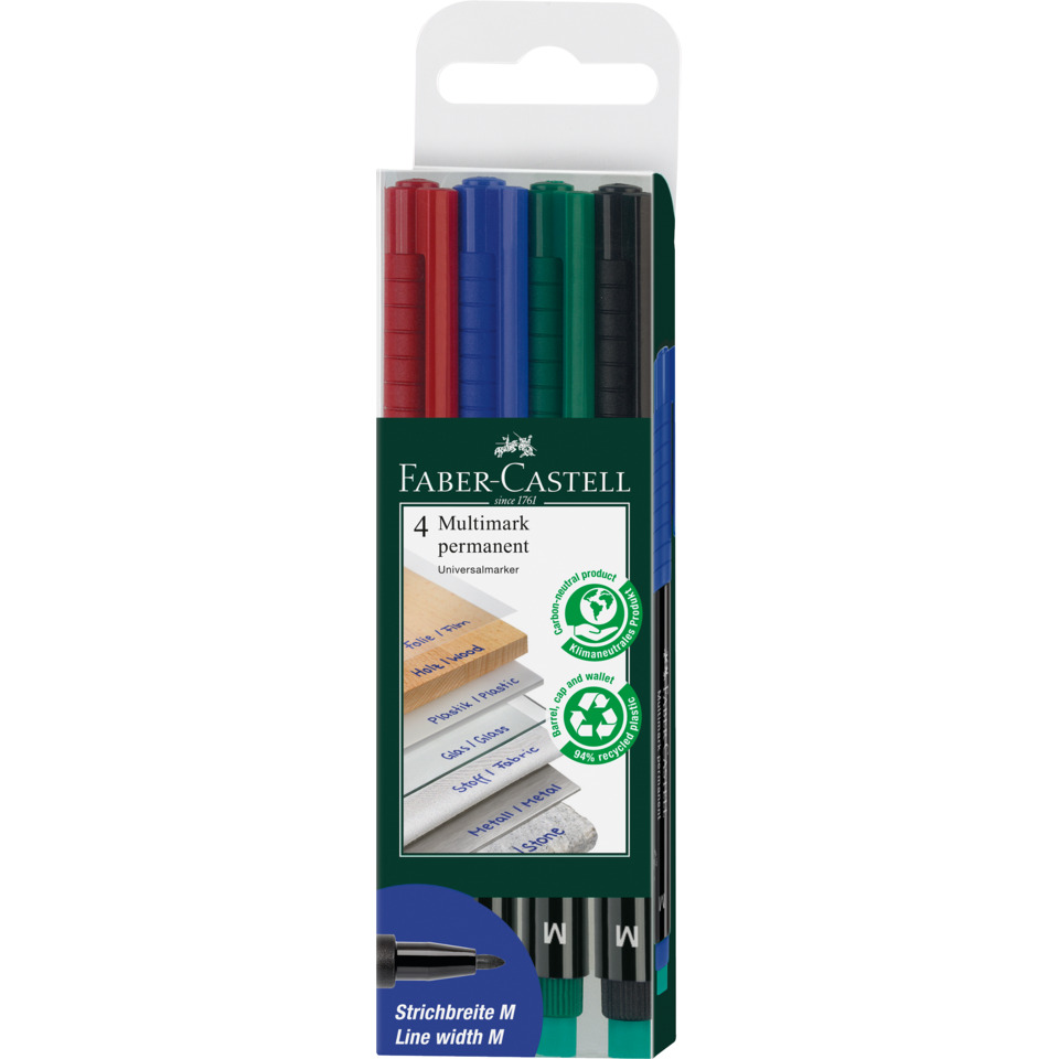 CD-Marker MULTIMARK - permanent, M,  4 Farben Etui