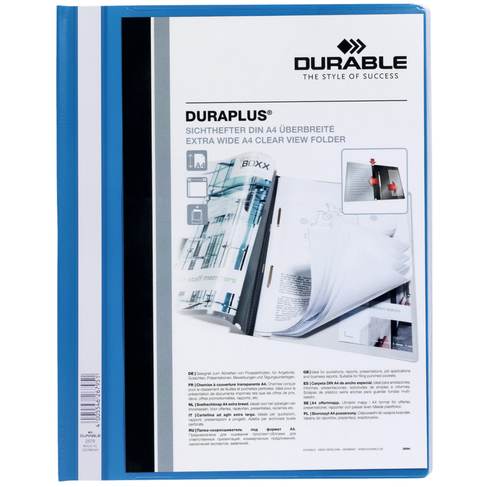 Angebotshefter DURAPLUS® - strapazierfähige Folie, A4+, blau