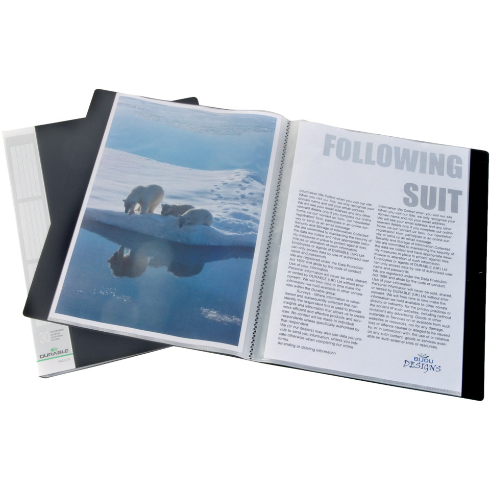 Sichtbuch DURALOOK® - A4, 30 Hüllen, 20 mm, schwarz