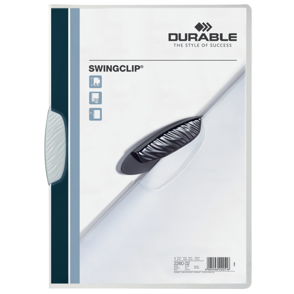 Klemm-Mappe SWINGCLIP® - 30 Blatt, weiß