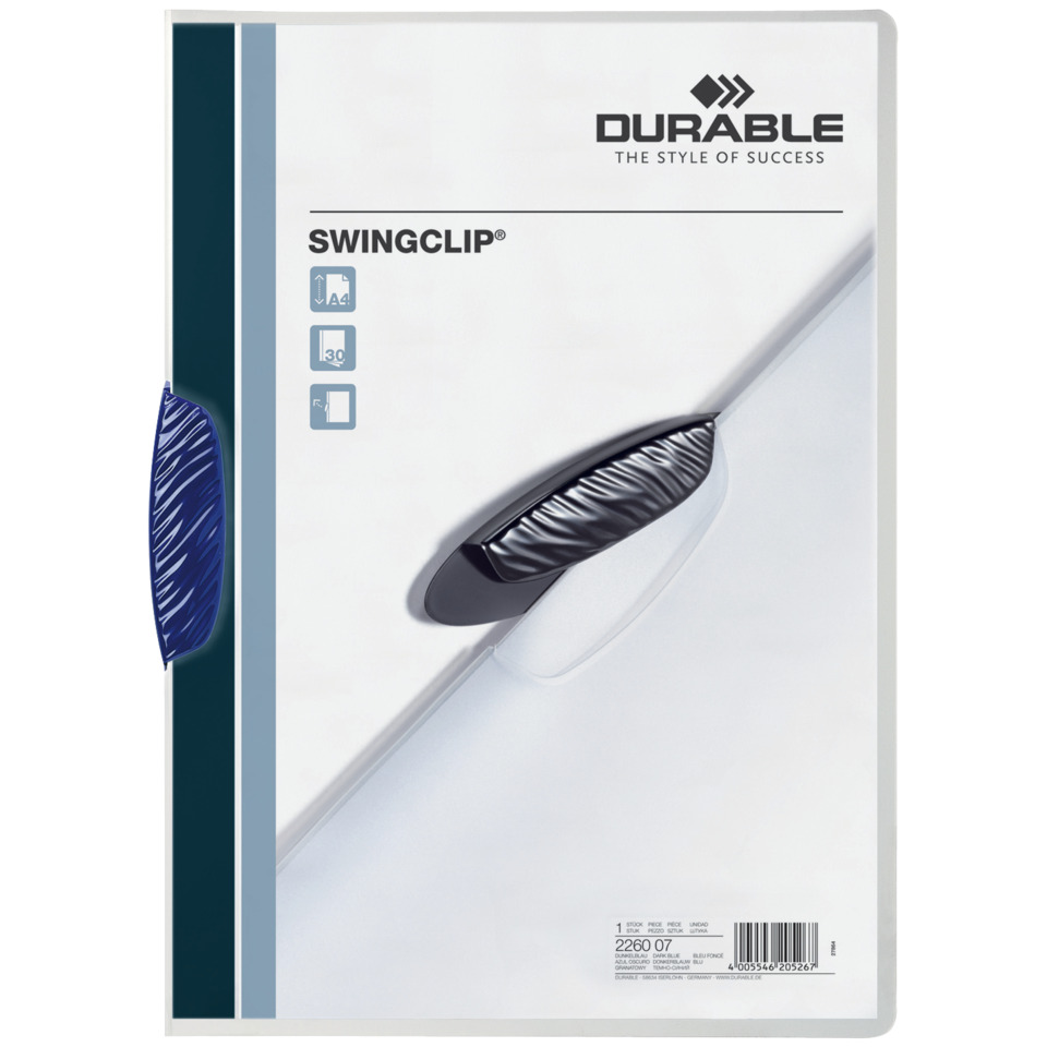 Klemm-Mappe SWINGCLIP® - 30 Blatt, dunkelblau