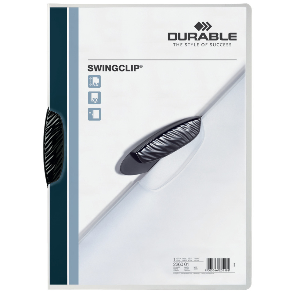 Klemm-Mappe SWINGCLIP® - 30 Blatt, schwarz
