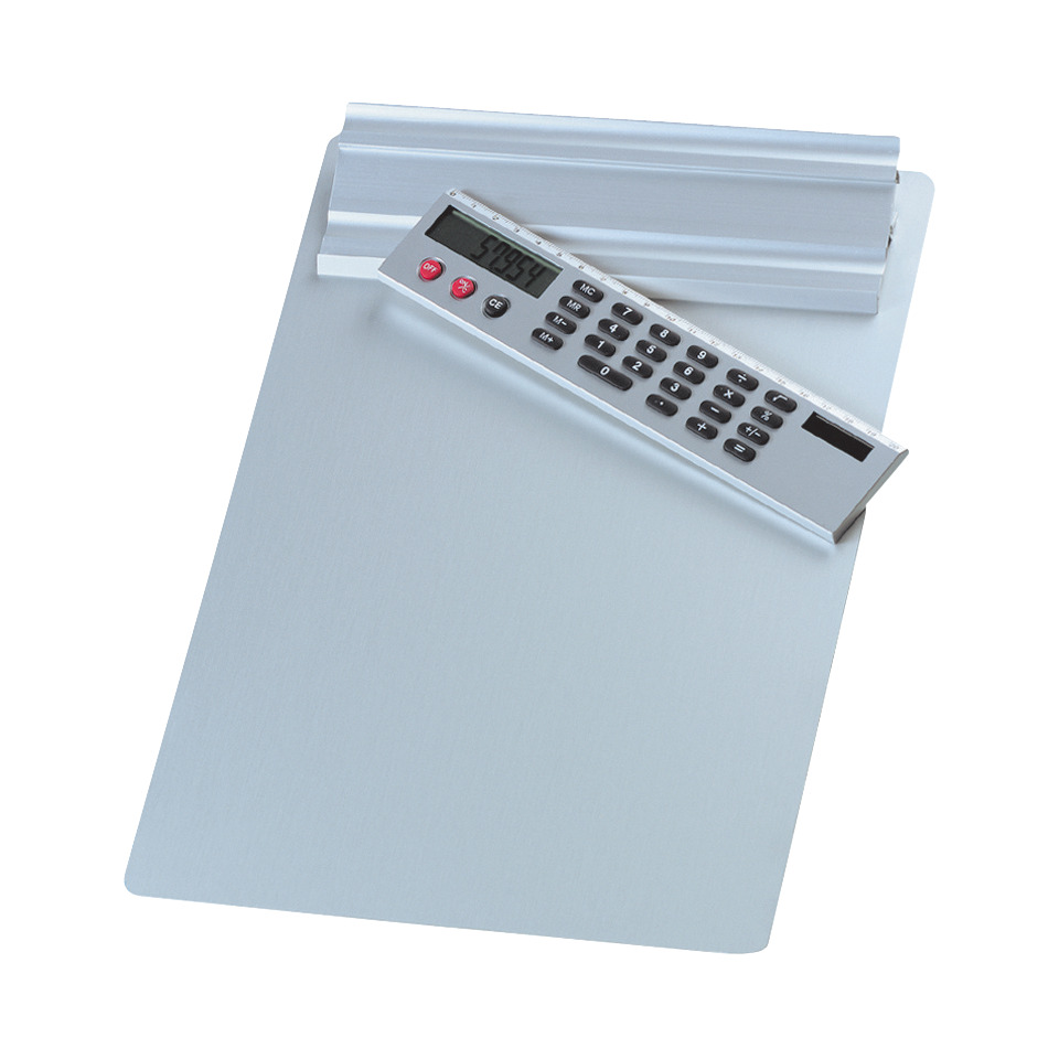 Klemmbrett aus Aluminium - silber