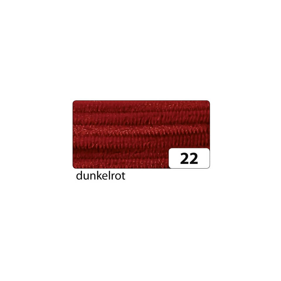Chenilledraht - 8 mm, 10 Stück, dunkelrot