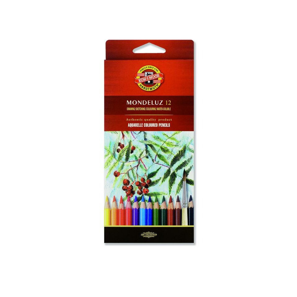 Aquarellstiftetui Mondeluz - 12er Farbkartonetui