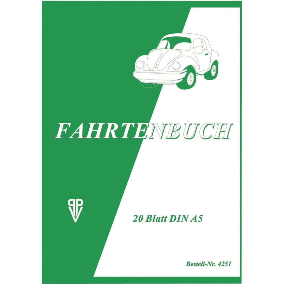 Fahrtenbuch für PKW - A5, 20 Seiten