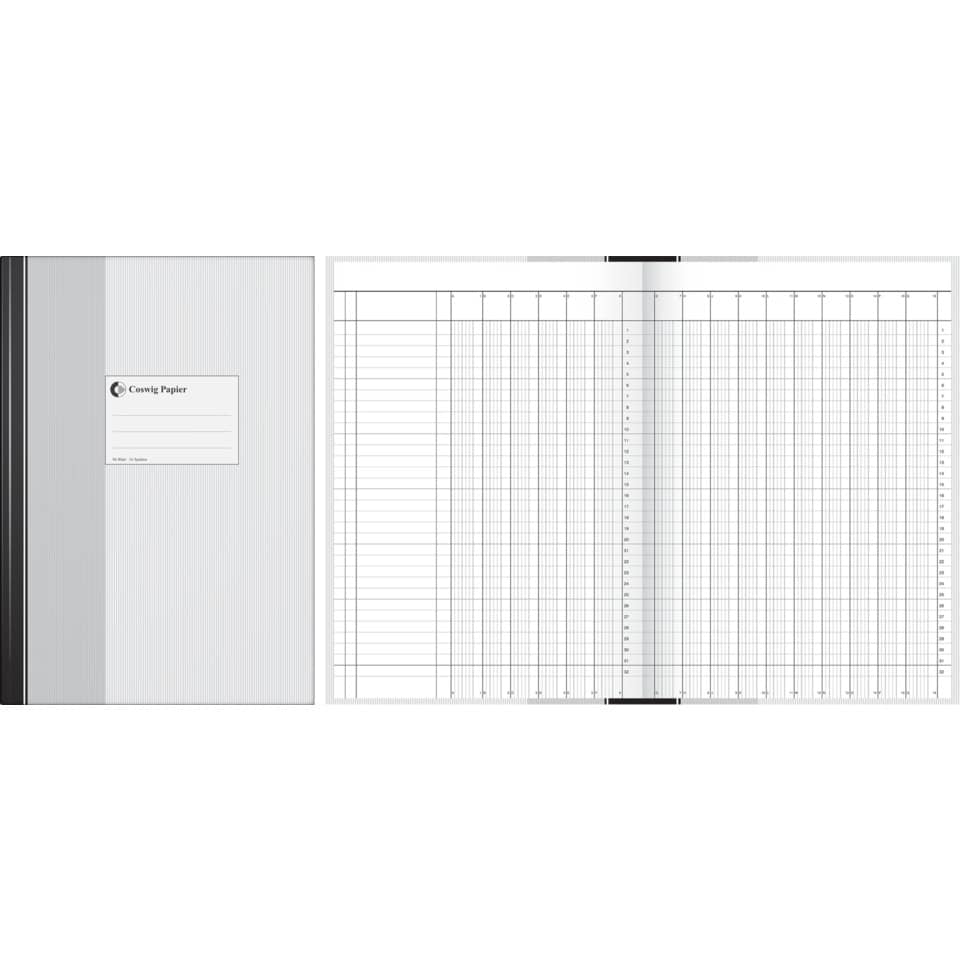 Spaltenbuch - 16 Spalten, A4, 96 Blatt